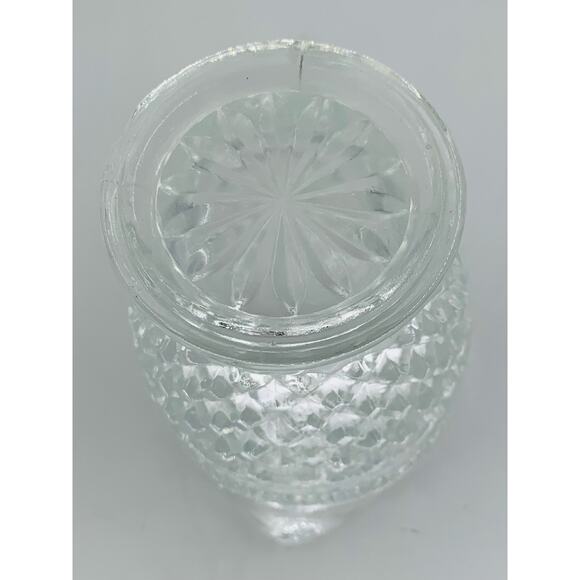 Anchor Hocking Wexford Clear Crystal Creamer Pressed Glass Handle 6 Oz Pitcher - Picture 6 of 8